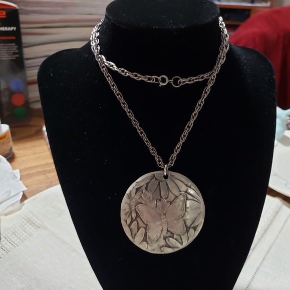 Wendell August Forge Handcrafted Pewter Butterfly Necklace - Picture 1 of 4